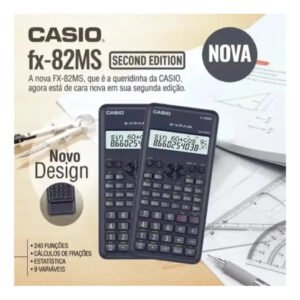 Calculadora Preta Científica 240 Funções Fx-82ms Casio