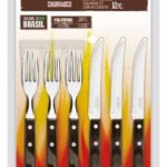 Conjunto de talheres Tramontina 21199911 Churrasco de 12 peças, cor marrom