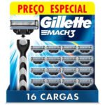 Gillette Mach3 Carga Para Aparelho 16 Unidades