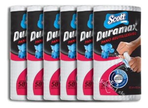 Pano Reutilizável Scott Duramax C/58 – Kit 6 Unidades Cor Branco