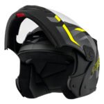 Capacete Robocop Escamoteável Fechado Mixs Gladiator Delta S Cor Cinza Amarelo Fosco Tamanho do capacete 58