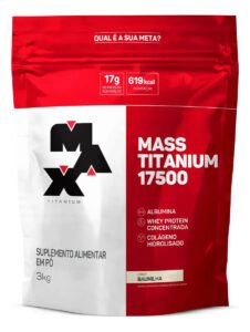 Hipercalórico Mass Titanium 17500 3kg – Max Titanium Sabor Baunilha