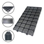 10 Pcs Pallet Estrado Plásticos Preto 25x50x2,5cm Piso Palete Plástico Modular