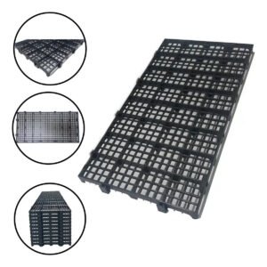 10 Pcs Pallet Estrado Plásticos Preto 25x50x2,5cm Piso Palete Plástico Modular