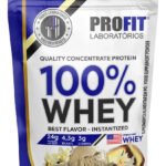 100% Whey – Isolado E Concentrado Refil 900g – Profit Sabor Baunilha
