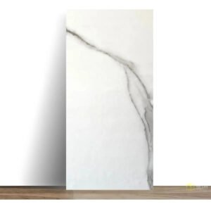 Kit 32 Placas Mármore 0,60×0,30 Auto Colante Vinílico Laváve Cor Branco 01
