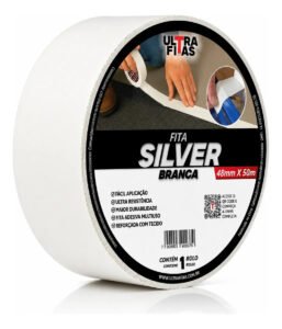 Fita Adesiva Multiuso Silver Tape 50 Mm X 50 Metros – Branca Cor Branco