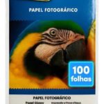 Papel Glossy 180g A4 Fotográfico Branco Masterprint 100 Fls