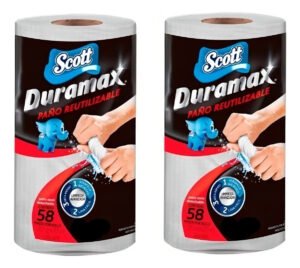 Kit 02 Pano Reutilizável Scott Duramax C/ 58 Panos Cor Branco
