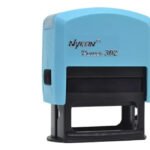 Carimbo 302 Automático – Personalizamos Como Quiser Tinta Preto Exterior Azul-celeste