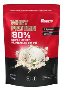 Whey Protein Concentrado 1kg Growth Supplements – Baunilha