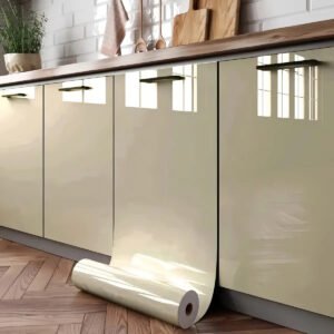 Adesivo Laca Off White Envelopamento Mesa Móveis 3m X 60cm Cor Bege Laca