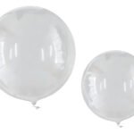 Kit com 100 Balões Bubble Transparentes para Festa: 50 un. de 18″ e 50 un. de 24″