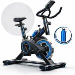 Bicicleta Ergométrica Fitness Para Cardio E Musculação Com Base Cor Preto E Azul 6kg Inercia Marca Sevenfit