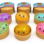 Brinquedo Antiestresse Squishy Criança Glitter Brilhante Raro Bolinho