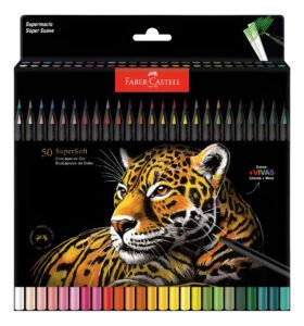 Lapis De Cor 50 Cores Super Soft Nova Edicao Faber Castell