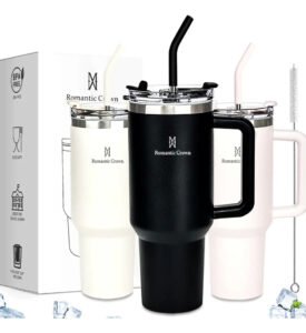 Copo Térmico Gigante 1,2l Inox Com Tampa E Inox Canudo Cor Preto Cor Pura / Material Fosco