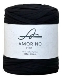 Fio De Malha Premium – Amorino Fios – 36mm Cor Preto