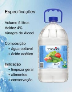 Vinagre de Álcool Toscano Galão 5 Litros