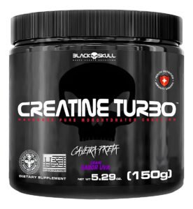 Suplemento em Pó Black Skull 150g Turbo Monohidratada Sabor Uva
