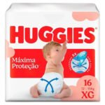 Huggies Fralda Descartável Máxima Proteção XG – 16 Un