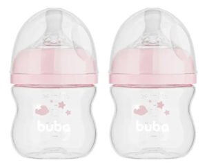 Mamadeira Easy Flow Anticólica +0 Meses 120ml – Buba Cor 2un Nuvem Rosa Nuvem