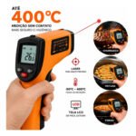 Termômetro Infravermelho Laser Digital 400°C Culinário Para Cozinha Churrasco Fritura Forno Com Visor LCD