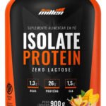 Whey Isolado New Millen 900g 26g Proteína Zero Lactose Sabor Pêssego e manga