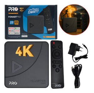 Smart Pro Eletronic Tv Box 4k Android Netflix Youtube Cor Azul Tipo De Controle Remoto Padrão
