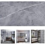 Kit 40 Placa Adesiva Mármore Auto Colante Vinílica 30×60 Cm 3d Cor Cinza Marca Hibo