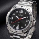 Relógio Technos Masculino 2115MYK/1P 45 Milímetros Prata Todo em Aço Inoxidável com Calendário e Prova D´Agua 50m