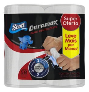 Pano Reutilizável em Rolo Scott Duramax 116 Unidades Leve Mais Pague Menos