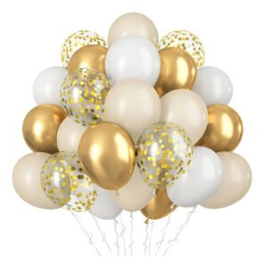 Kit 30 Un Balão Metalizado Bexiga No9 Festa Aniversário Cor Dourado-escuro Liso