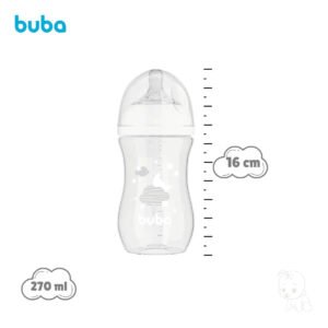 Mamadeira Easy Flow Nuvem 270ml Anticólica Buba Cor Branco