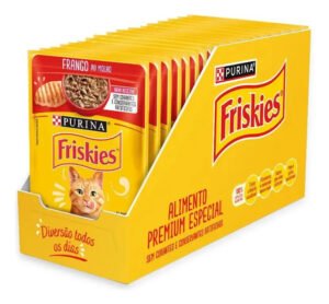 Ração Úmida PURINA FRISKIES para Gatos Adultos Frango ao molho 85g – com 15 unidades