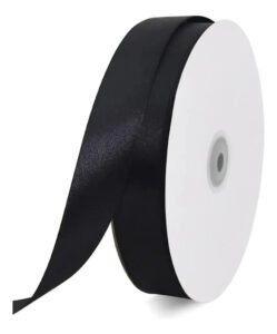 Fita De Cetim 22mm No05 Rolo 50 Metros As Cores Cor Preto