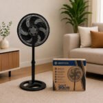 Ventilador Oscilante De Coluna Ventisol 30cm Turbo 6 Pás Preto