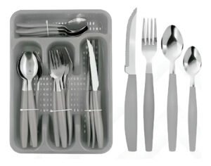 Conjunto de talheres Epsilon Eps-25P Conjunto 25 PÇS/Porta talheres cinza – 25