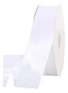 Fita De Cetim 22mm No05 Rolo 50 Metros As Cores Cor Branco