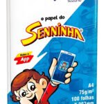 Papel Sulfite Report Senninha A4 Branco 210x297mm 100 Folhas Branco