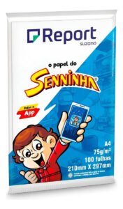 Papel Sulfite Report Senninha A4 Branco 210x297mm 100 Folhas Branco