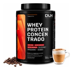 Whey Protein Concentrado Dux Human Health 900g 20g Proteína Capuccino