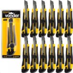 Kit 12 Estilete Profissional Emborrachado Vonder 18mm