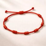 Pulseira Vermelha 7 Nós ATRAI ENERGIA BOA Kabbalah Zentty Proteção Ajustável