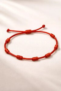 Pulseira Vermelha 7 Nós ATRAI ENERGIA BOA Kabbalah Zentty Proteção Ajustável