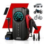 Auxiliar de Partida Carregador Bateria Com Compressor de Ar Emergência Portátil Veicular Floots Automotivo