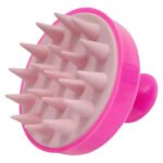 Escova Massageadora Capilar Silicone Antiqueda Cor Pink/Rosa Bebê