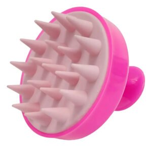 Escova Massageadora Capilar Silicone Antiqueda Cor Pink/Rosa Bebê