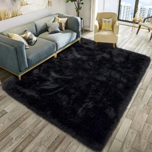 Tapete Felpudo Para Sala e Quarto de Poliéster 2m x 1.5m Antiderrapante