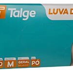Luva Descartável Vinil Sem Pó Talge Tamanho M 1000 Unidades
